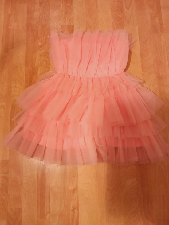 Hausen Dresses & Skirts - Hausen Pink Tulle Ruffle Mini Dress Size S